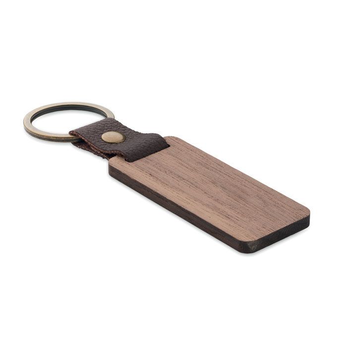 Schlüsselring Walnuss und PU NAWKEY - holz-472