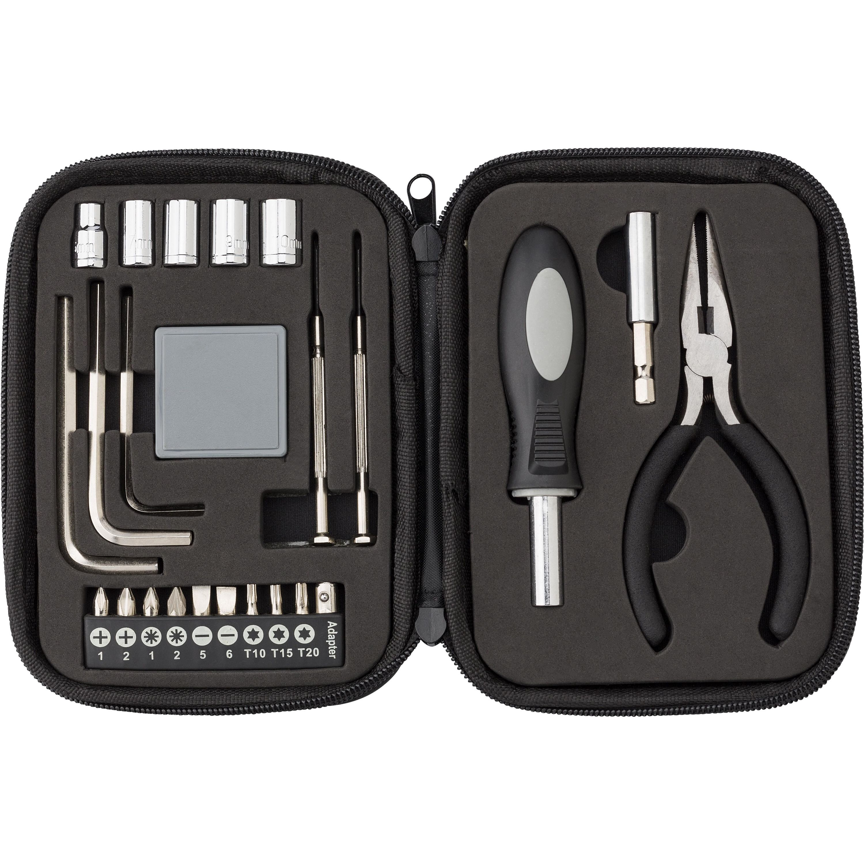 Werkzeug-Set in Kunstledertasche Lani - schwarz-595