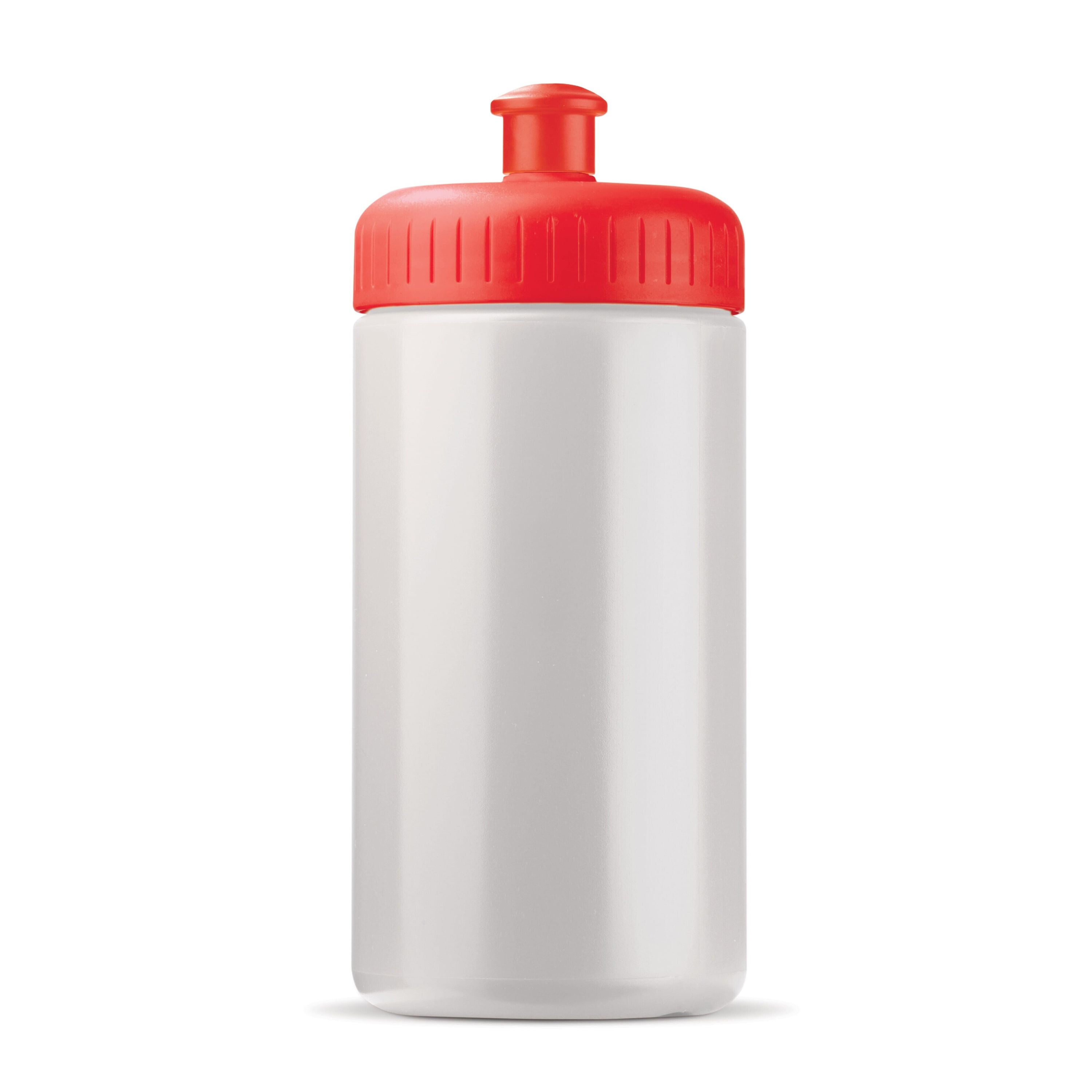Sportflasche classic 500ml - weiss  -  rot-413