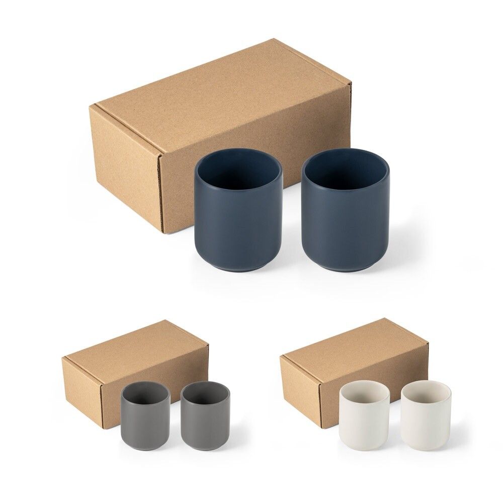 OWENS Keramikbecherset 280 ml - pastellweiß-907
