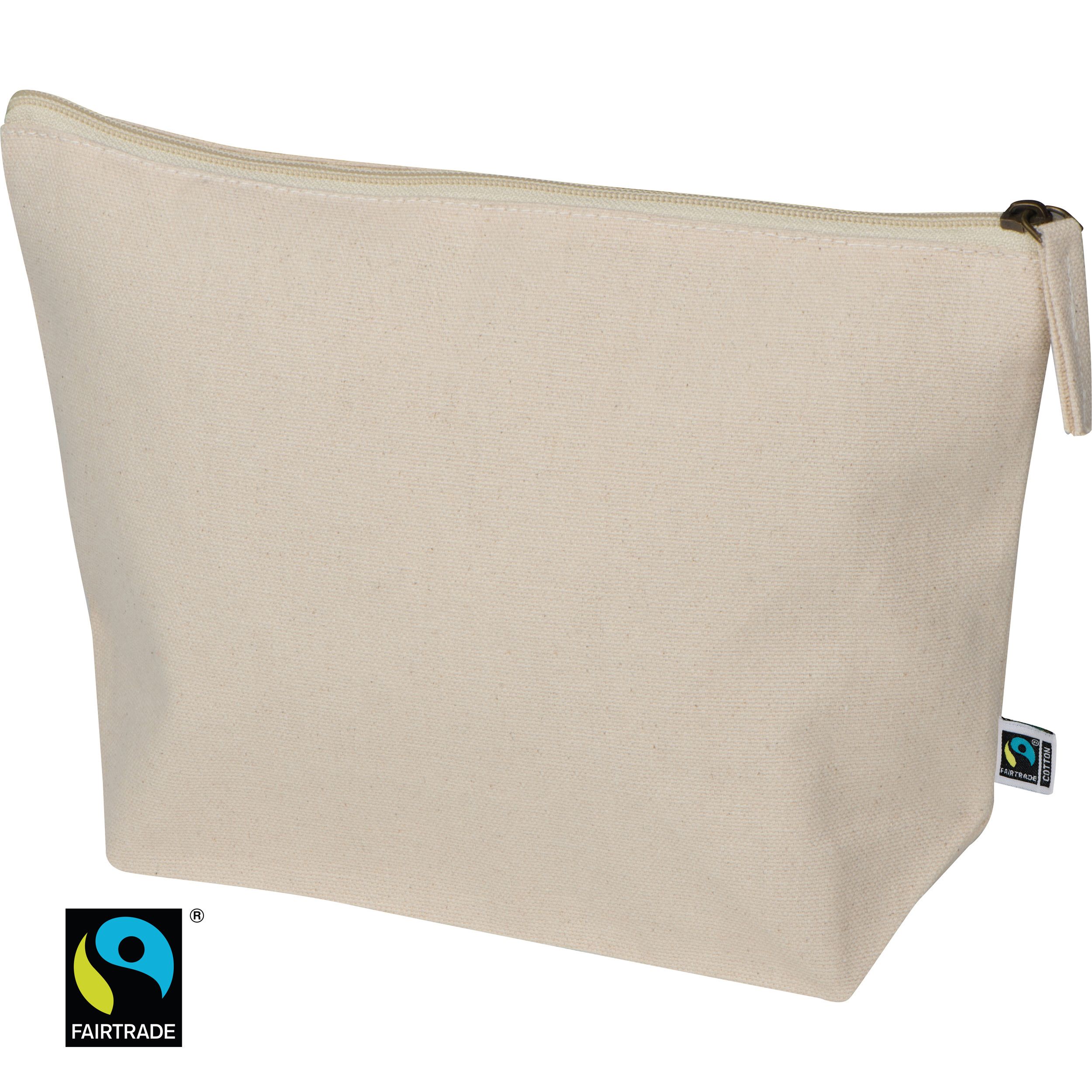 Fairtrade Kulturtasche aus Baumwolle  - beige-120