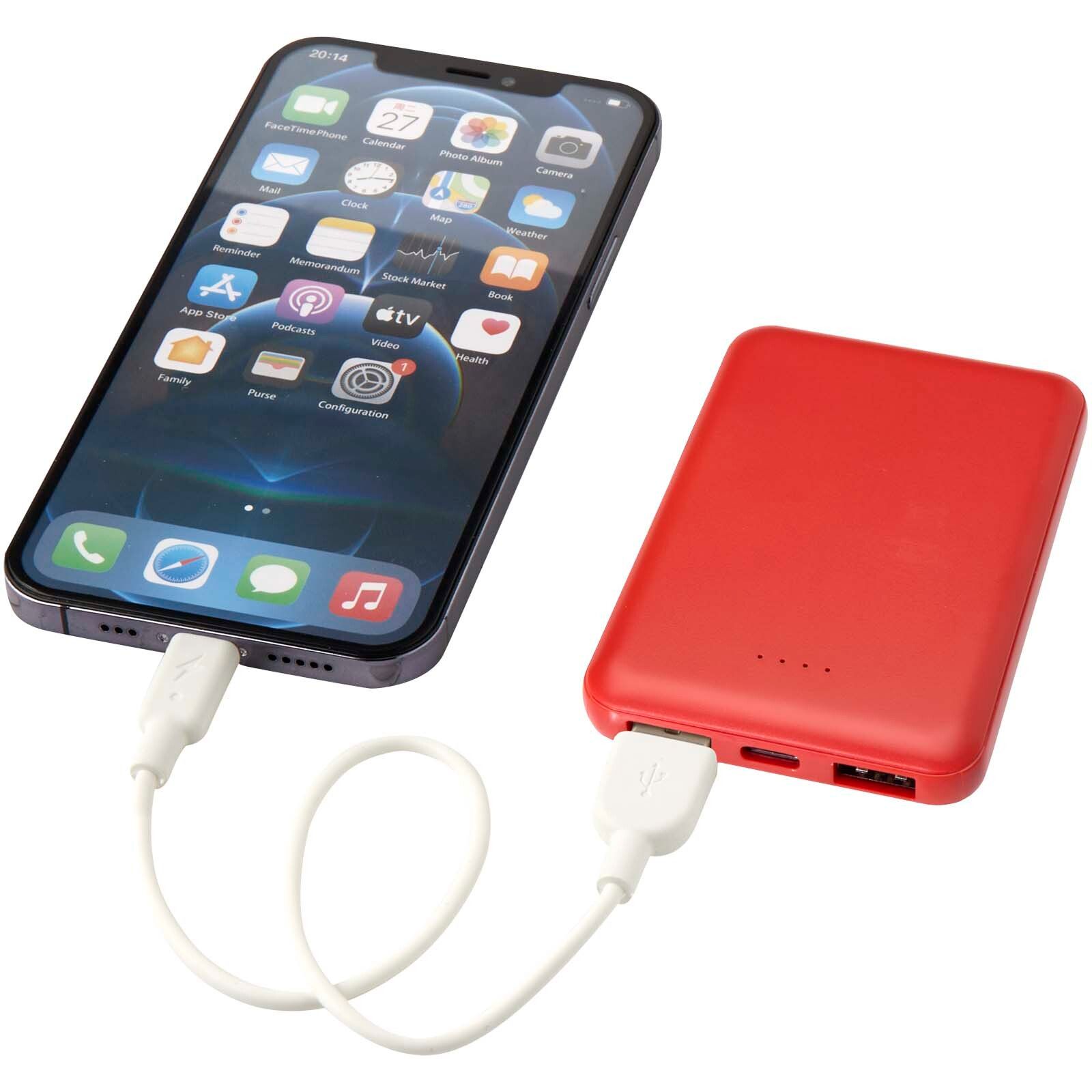 Asama 5000 mAh Typ-C Powerbank aus recyceltem Kunststoff - ziegelstein-494