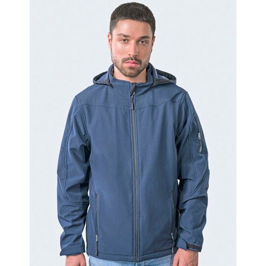 Men´s Hooded Soft-Shell Jacket - navy-721