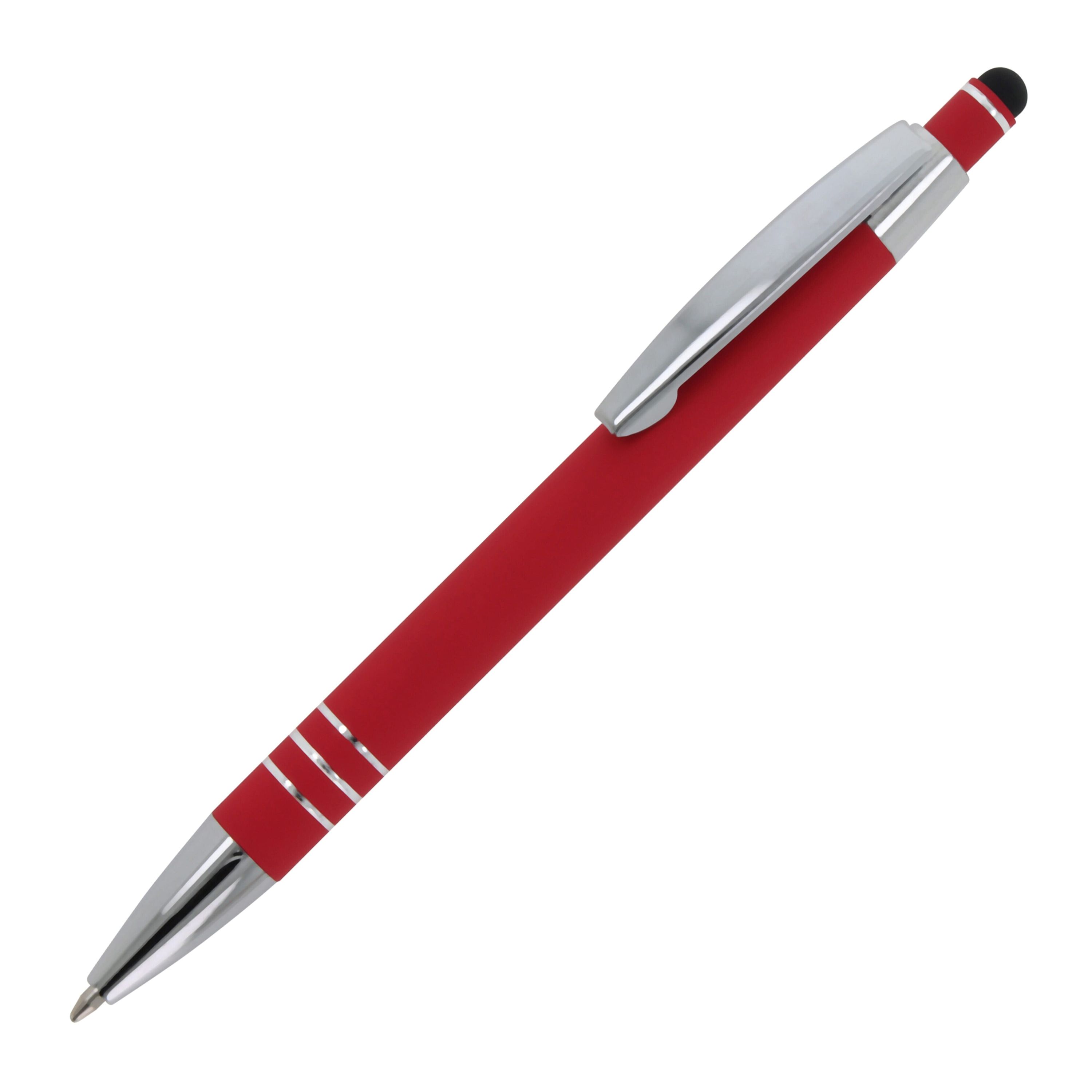 Kugelschreiber Athen Metall Softtouch - rot-988
