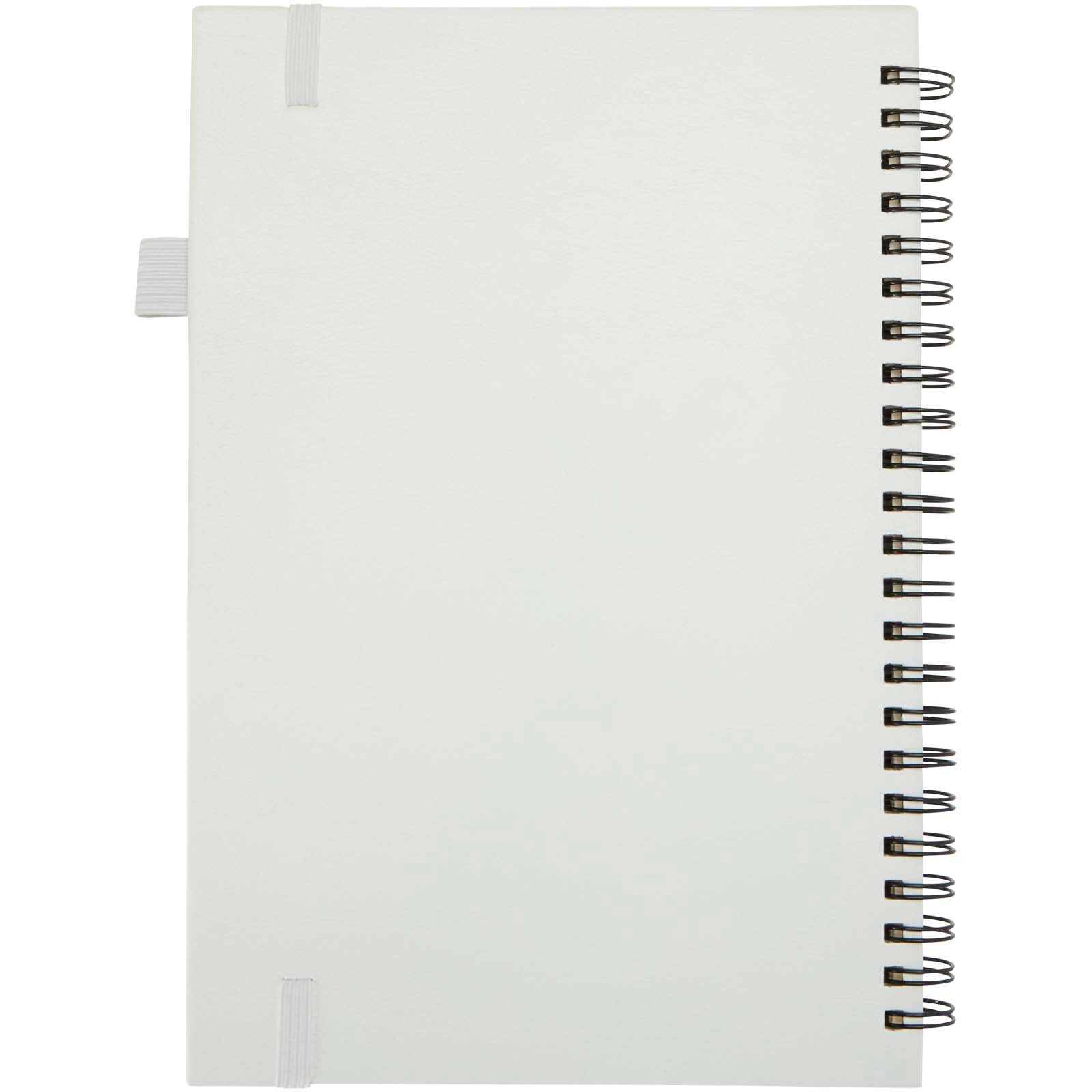 Liss A5 Hardcover Spiralnotizbuch aus recyceltem Kunststoff - weiss-314