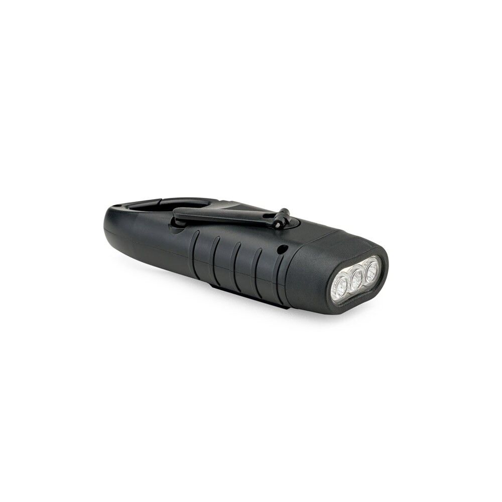 SOLARKY Kompakte 0.5 W ABS-Taschenlampe mit 3 weißen LEDs mit 90 Lumen - schwarz-963
