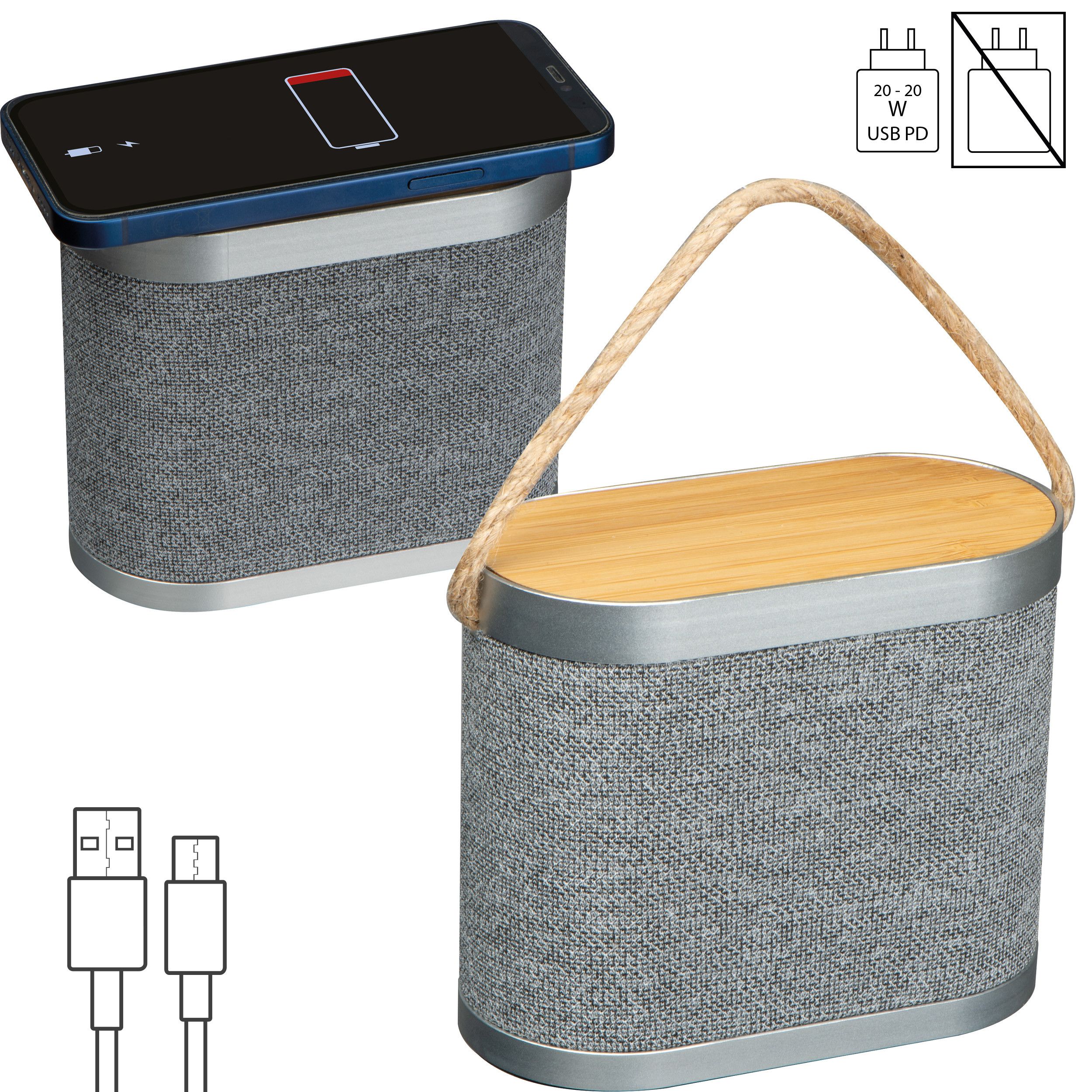 Bluetooth Lautsprecher  - silbergrau-920
