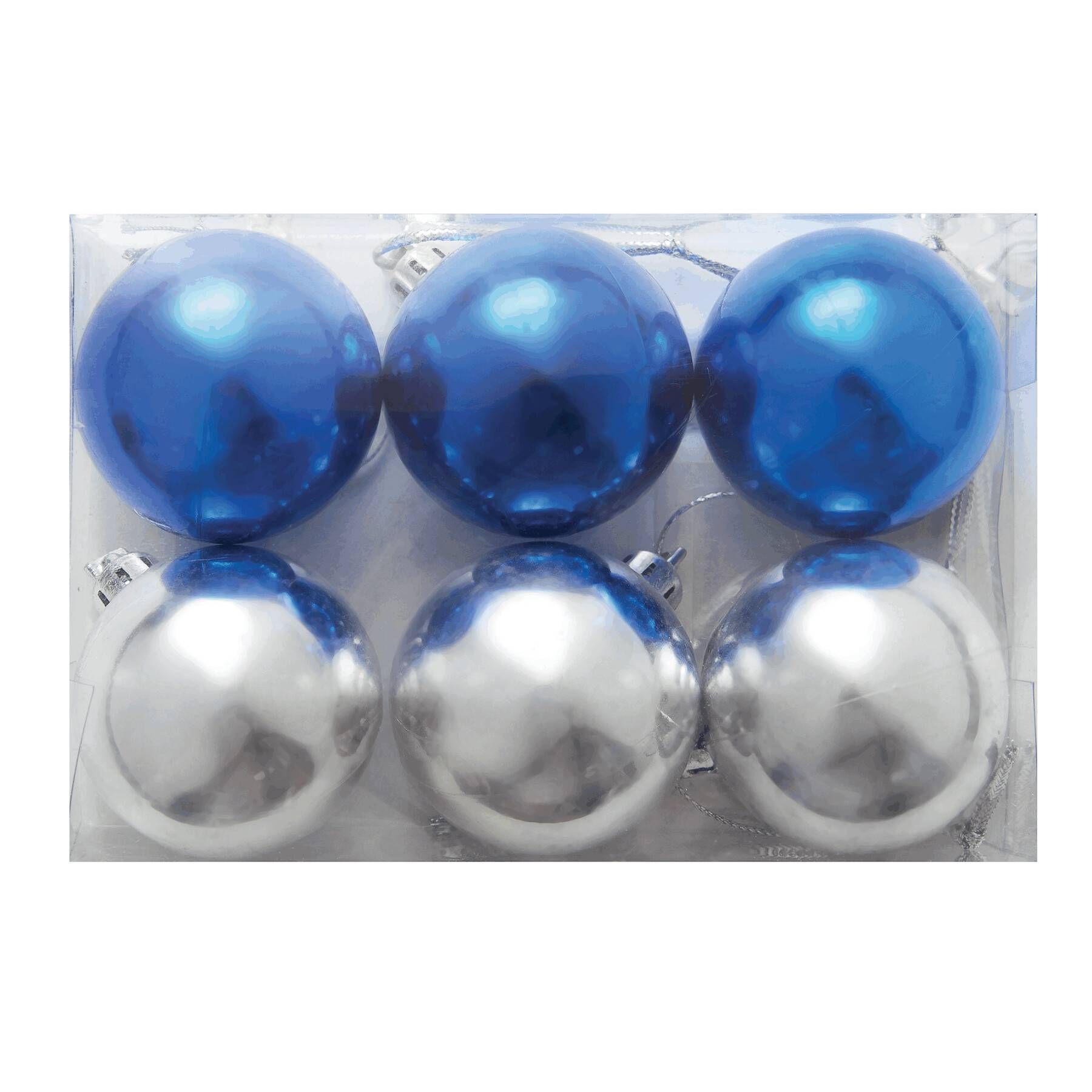 Baumkugeln XMAS LINE - blau - silber-115