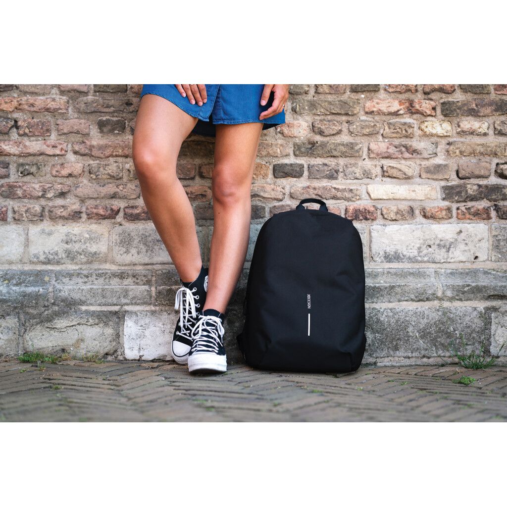 Bobby Soft, Anti-Diebstahl-Rucksack - schwarz-730