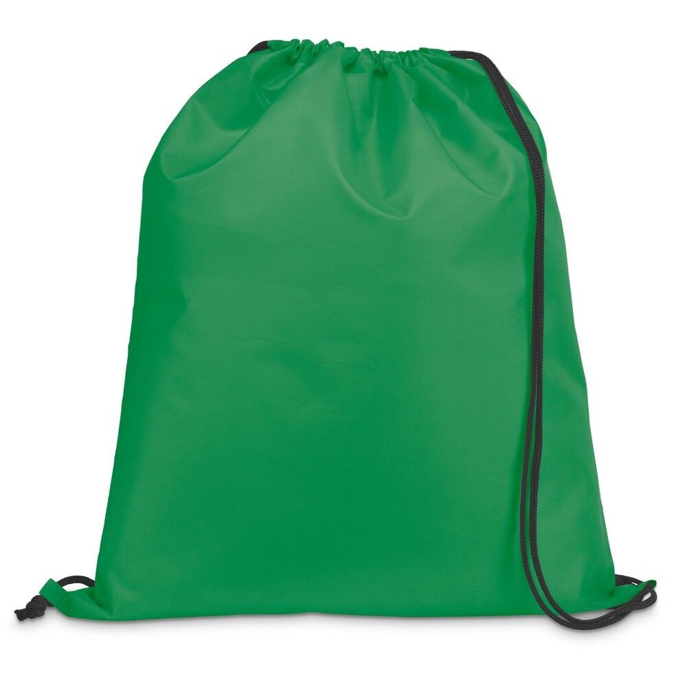 CARNABY 210D Rucksacktasche mit schwarzen Zugbändern - grün-322
