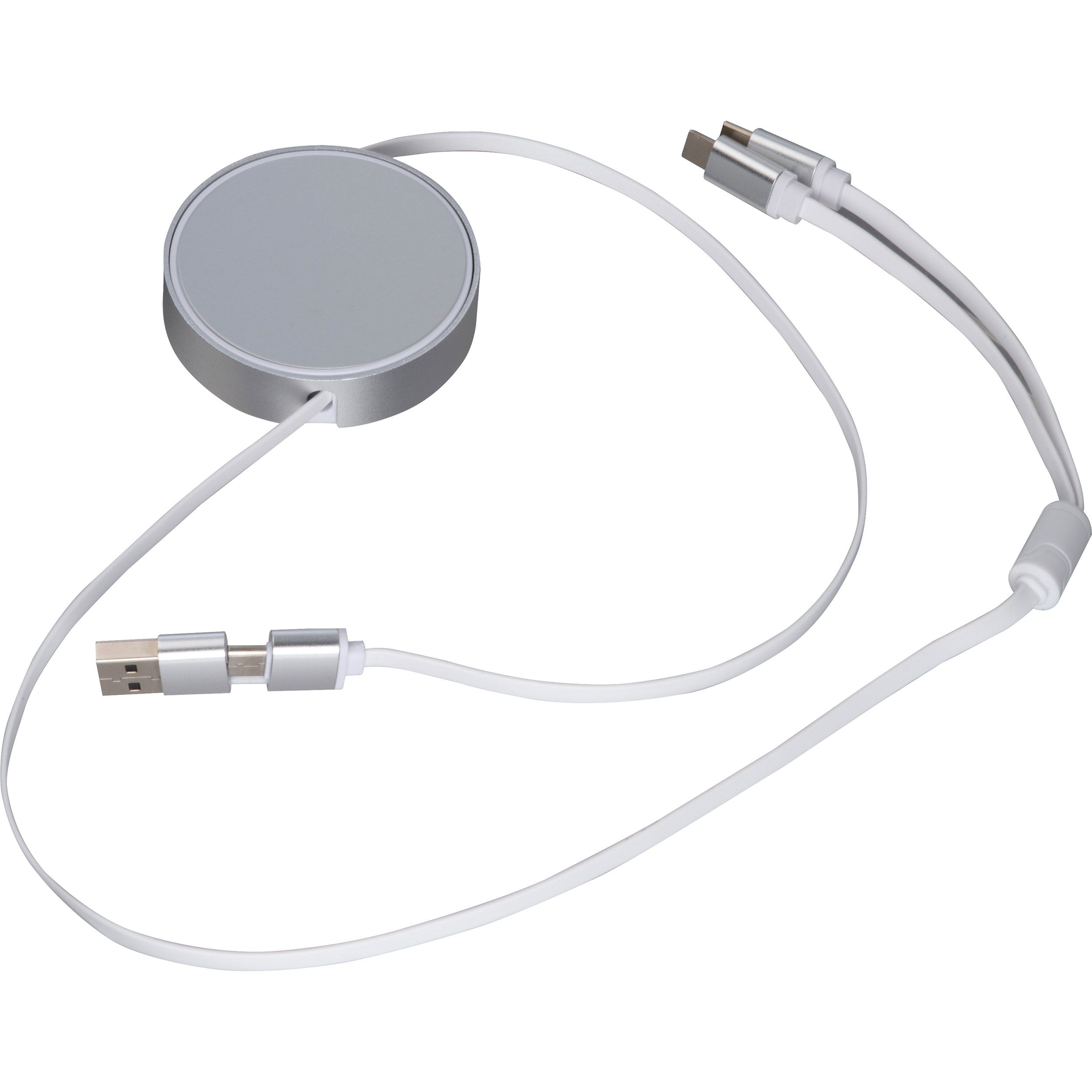 Ladekabel aus recyceltem Aluminium Ostend - silbergrau-428
