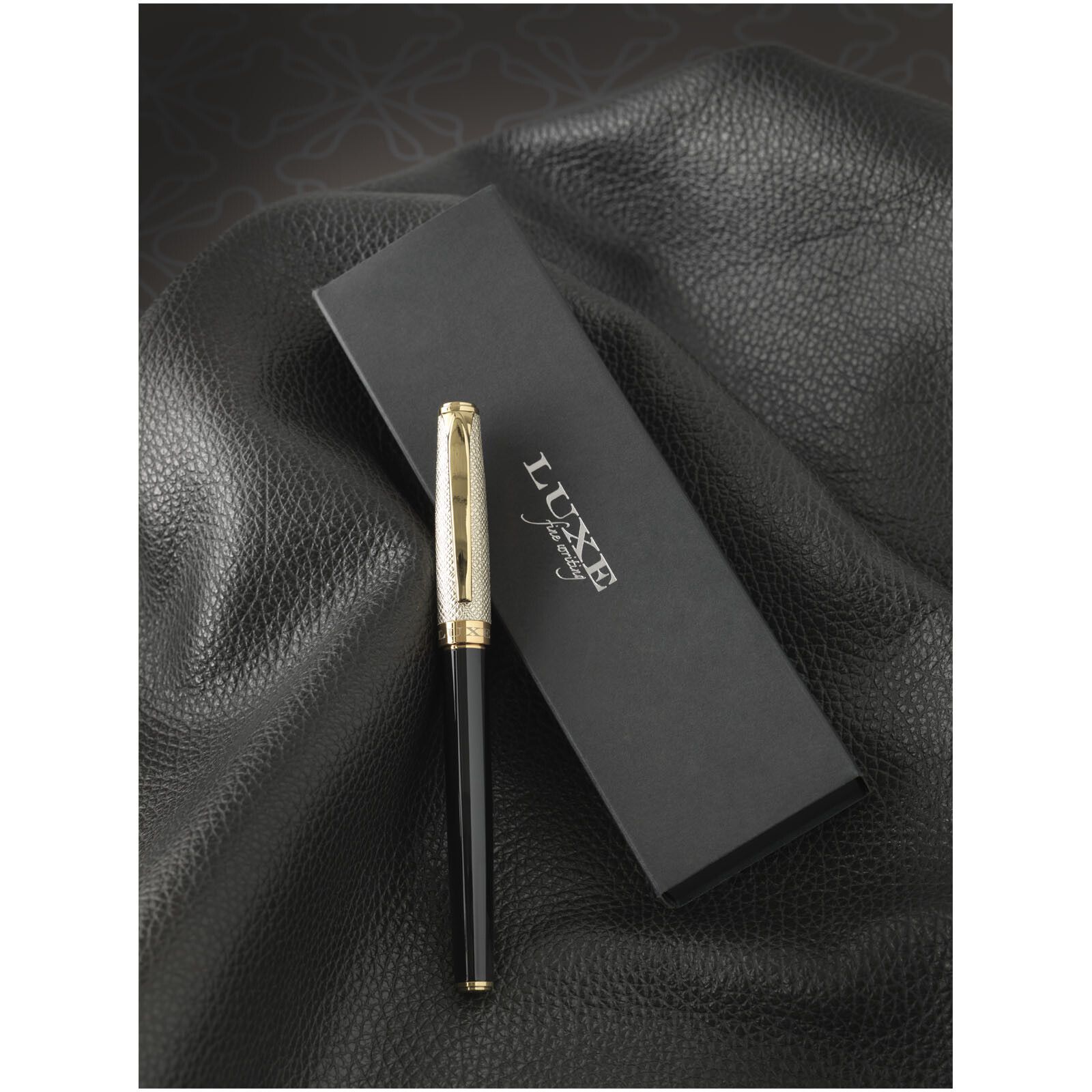 Doré Kugelschreiber (schwarze Mine) - schwarz -  gold-709