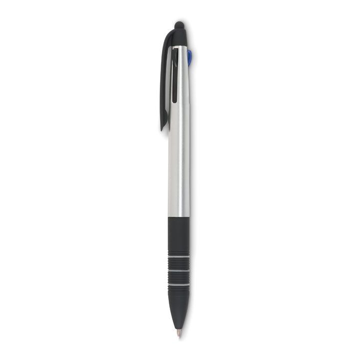 3-Farb-Kugelschreiber/Stylus MULTIPEN - silber-102