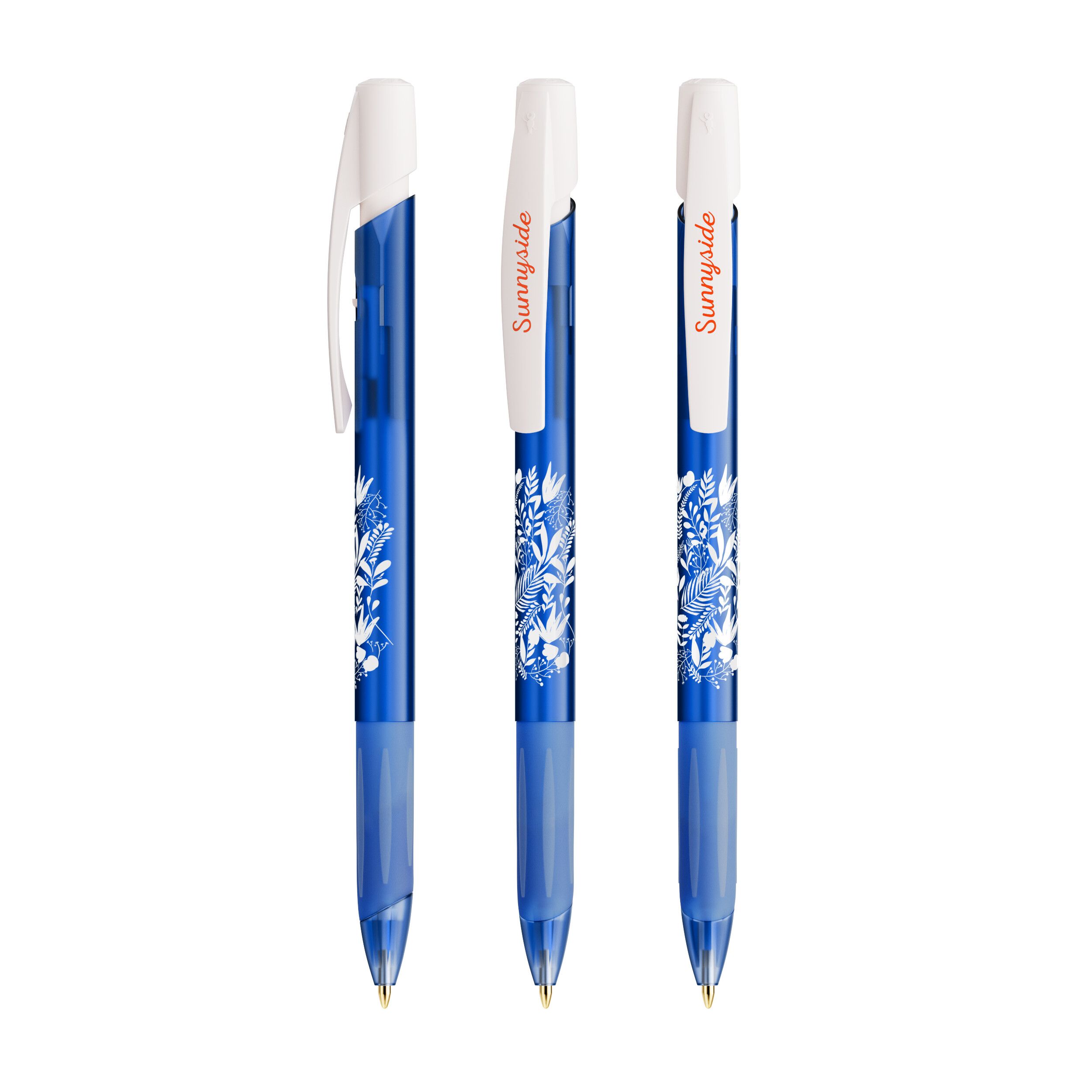 BIC® Media Clic Grip Kugelschreiber, Mine schwarz - gefrostetes dunkelblau - gefrostetes weiß-604