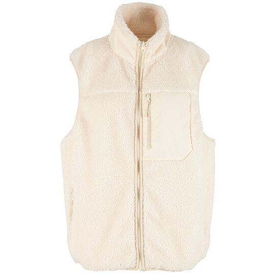 Bonded Sherpa Vest - white sand-600