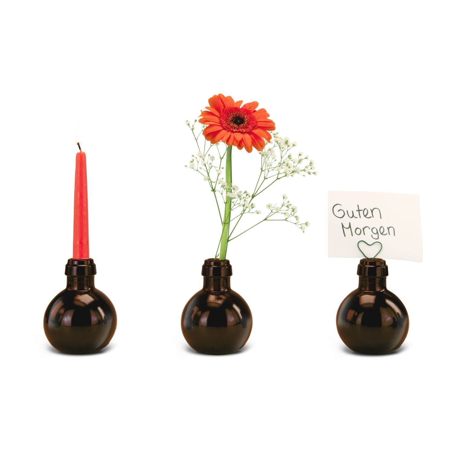 Kleinste Sektflasche der Welt - Diesmal statt Blumen 125ml - schwarz-555
