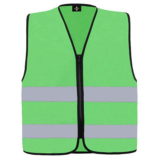 Hi-Vis Safety Vest Cologne With Front Zipper - neon green-530