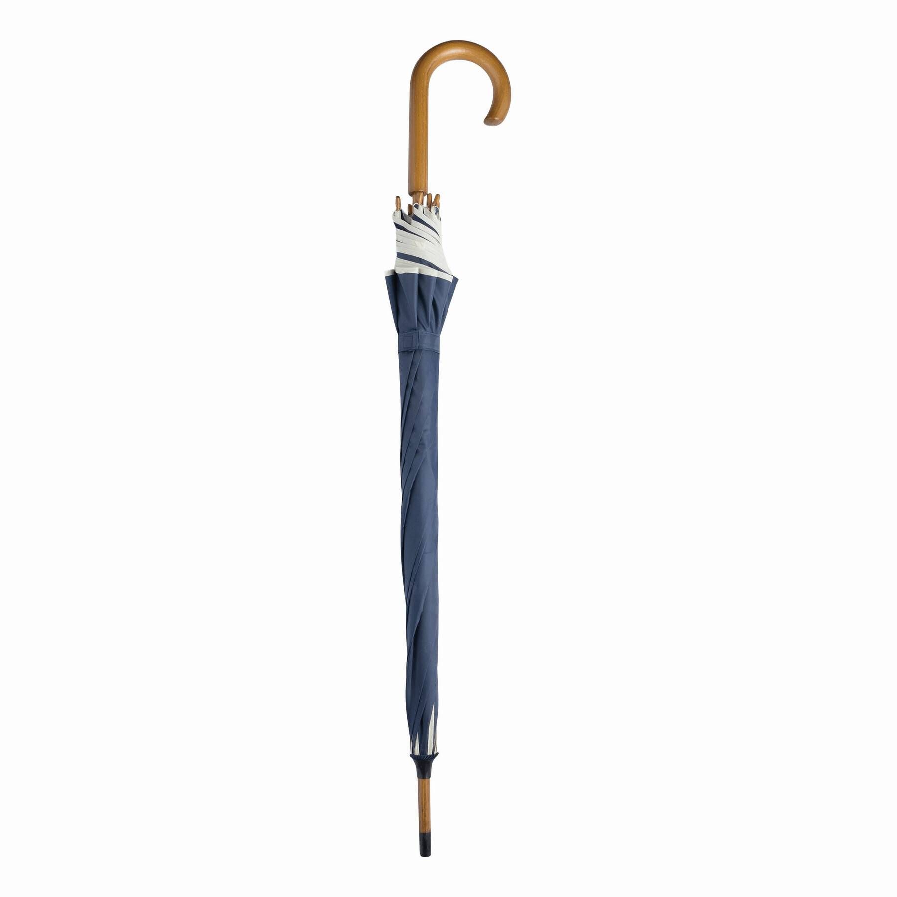 Automatik-Holzstockschirm WALTZ - beige - marineblau-959