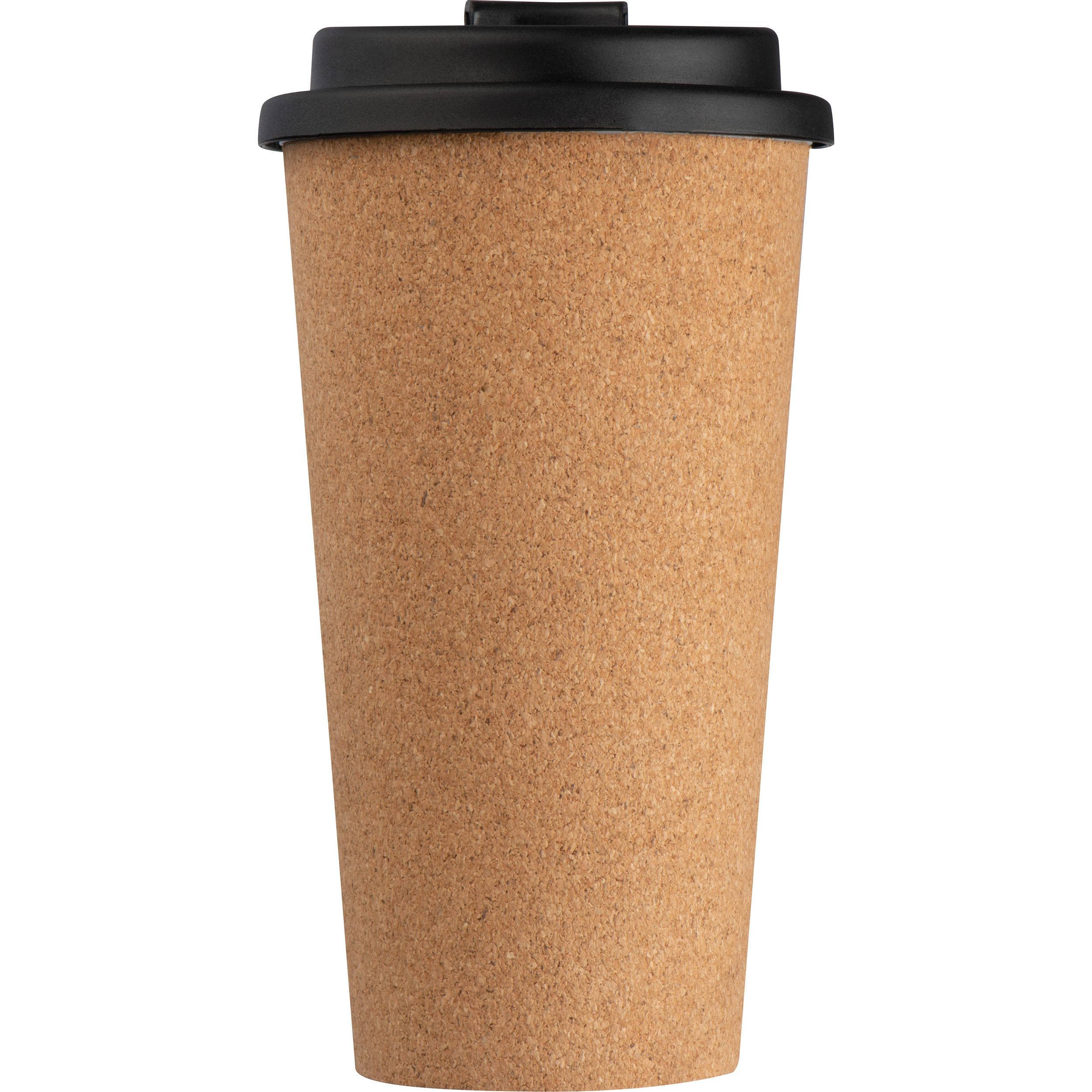 Trinkbecher mit Korkoberfläche, 400ml - beige-814