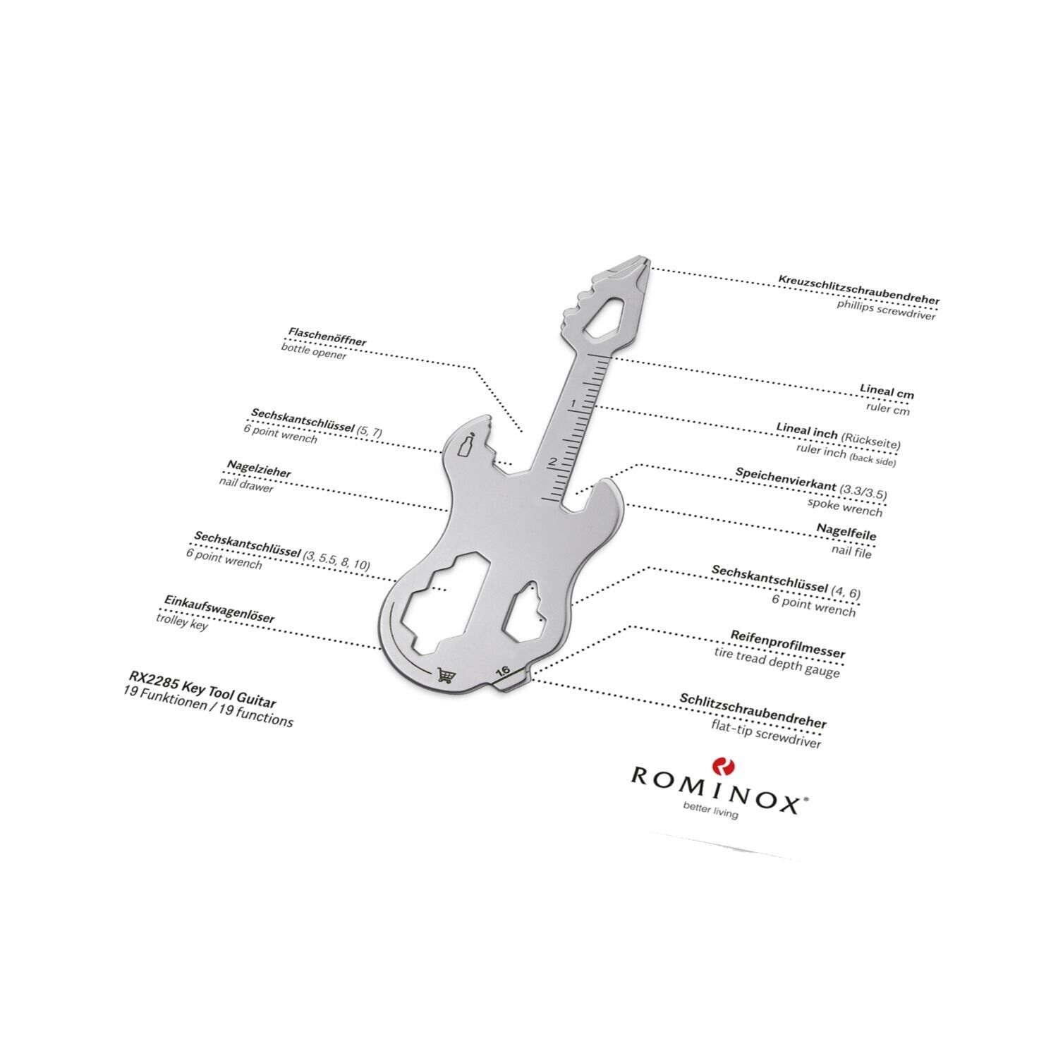 ROMINOX® Key Tool im Motiv-Mäppchen Merry Christmas - Key Tool Guitar-916
