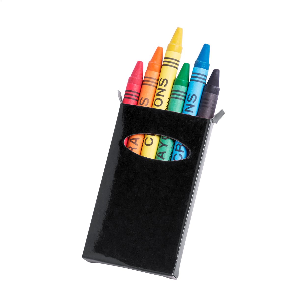 Sorell 6-tlg. Wachsmalstifte-Set - schwarz-787