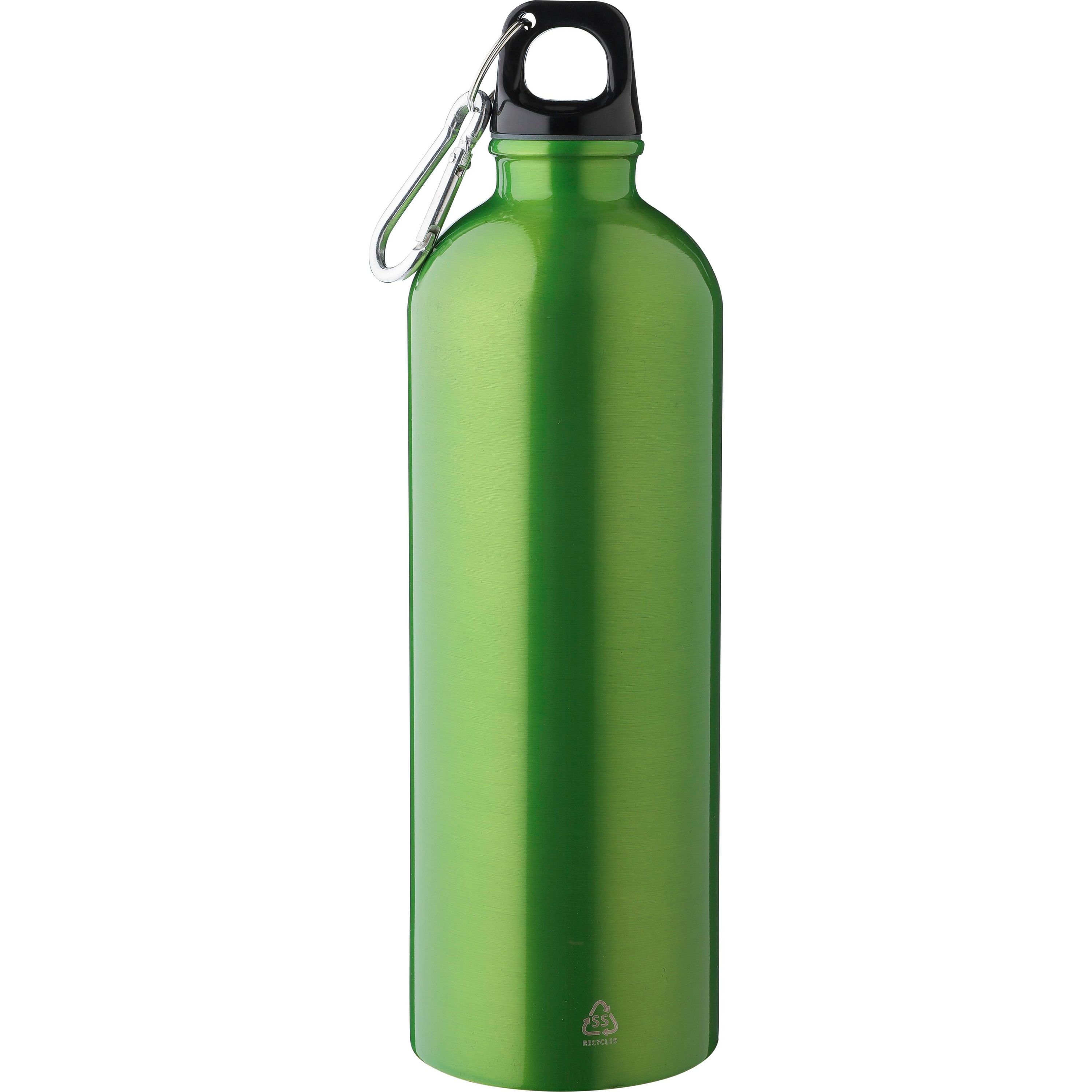 Recycelte einwandige Edelstahlflasche (750 ml) Emeric - hellgrün-18