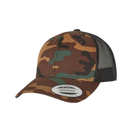 Retro Trucker Camo Cap - camo - black-200