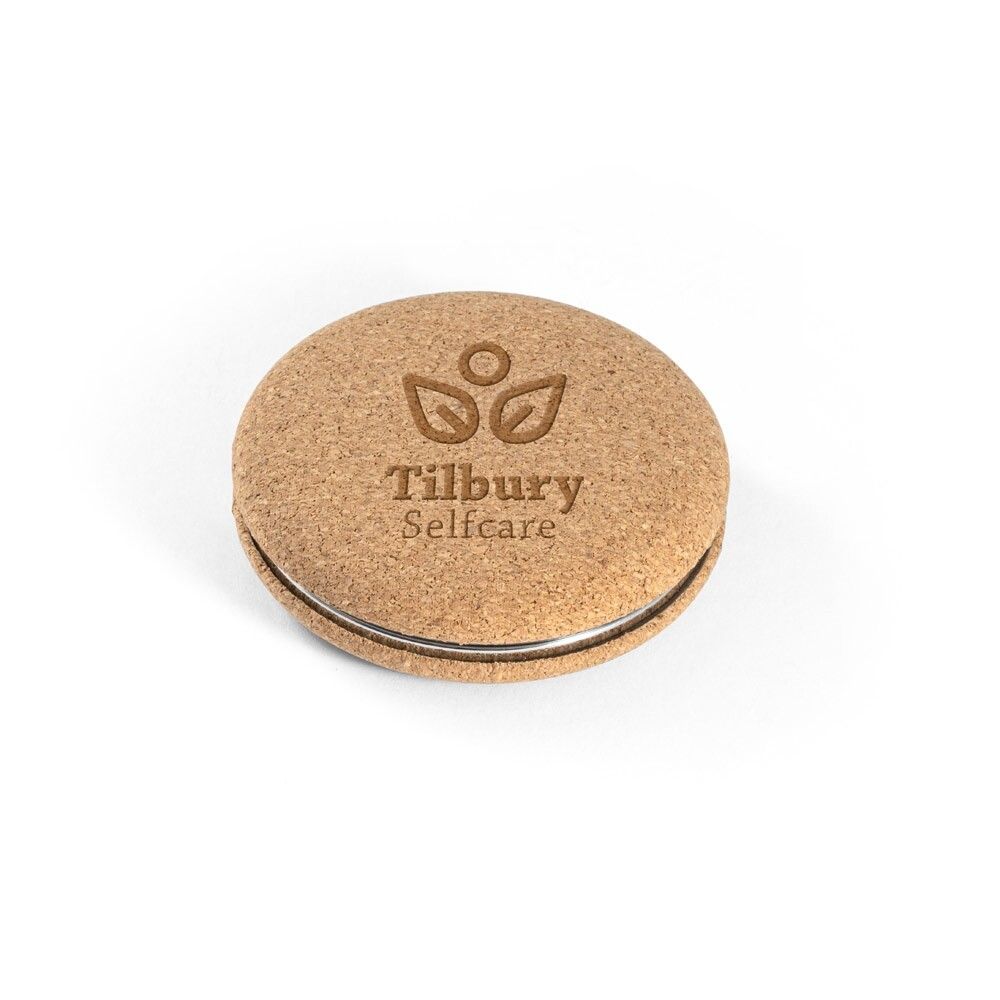 TILBURY Doppelter Taschenspiegel aus Kork - natur-817