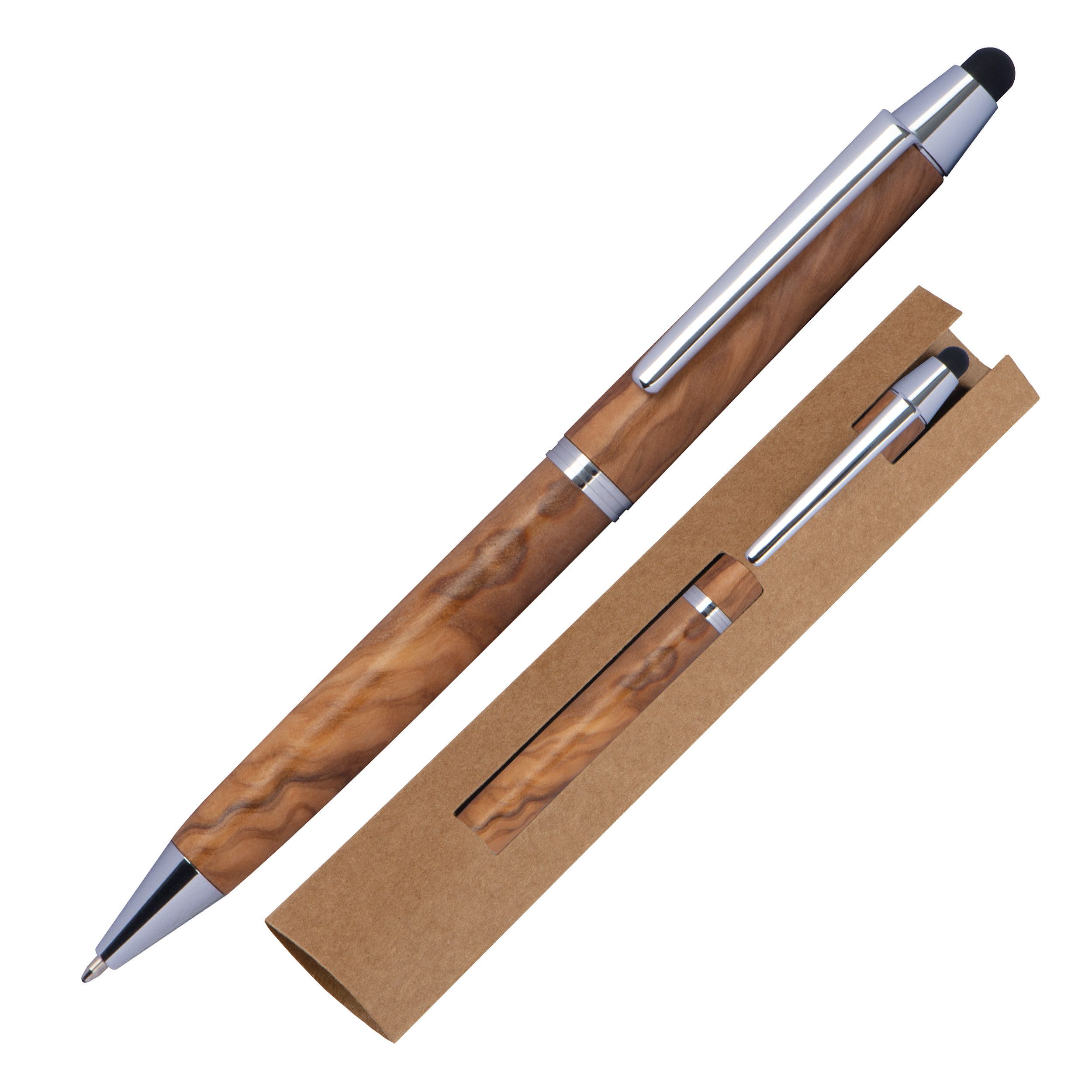 Holz Kugelschreiber mit Touchfunktion Erfurt - beige-647