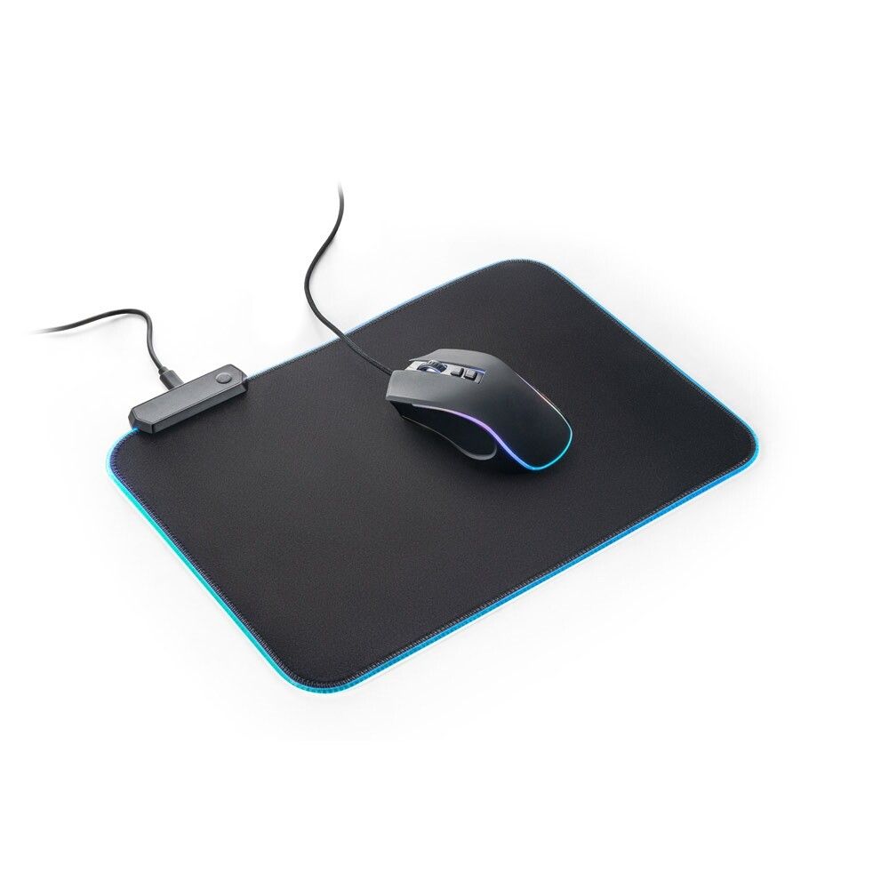 THORNE MOUSEPAD RGB Gaming-Mauspad mit RGB-LED-Leuchten aus Polyester - schwarz-907