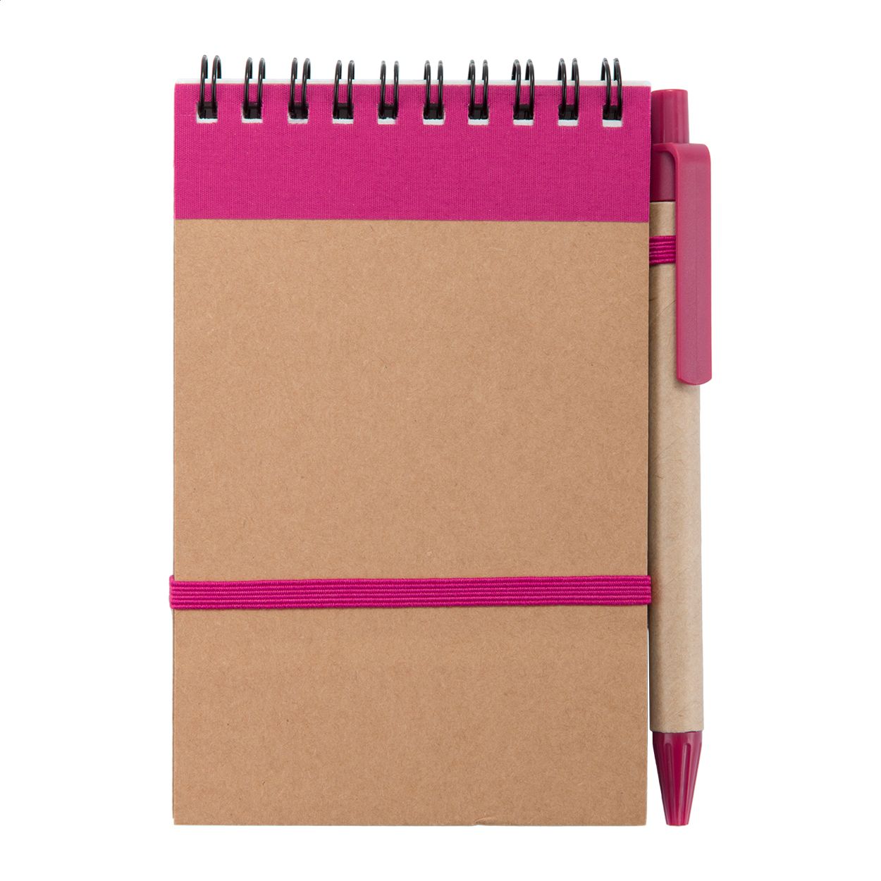 Ecocard Notizblock, liniert - pink - natur-590