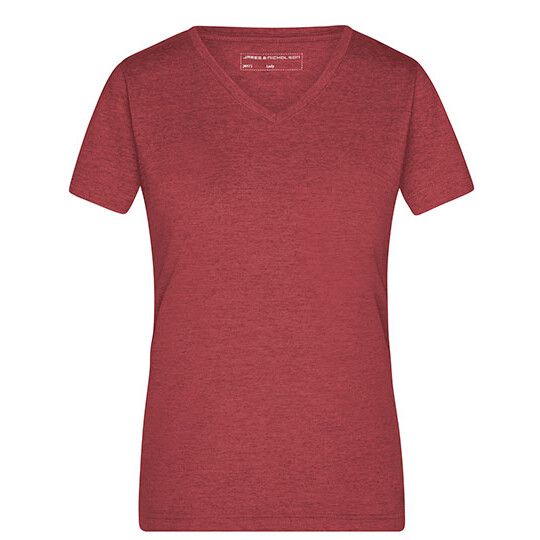 Ladies´ Heather T-Shirt - wine melange-970