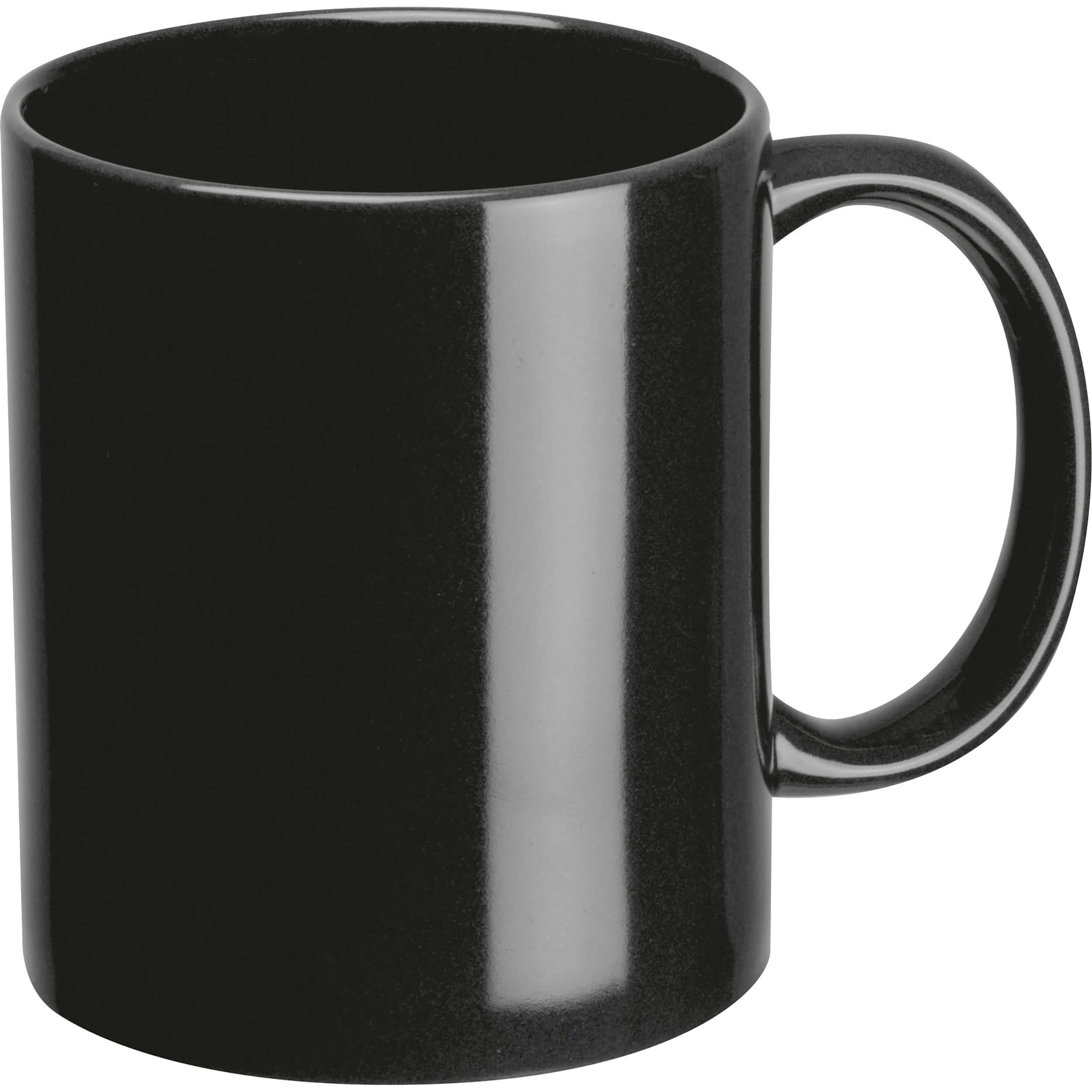 Kaffeetasse aus Keramik, 300ml - schwarz-206