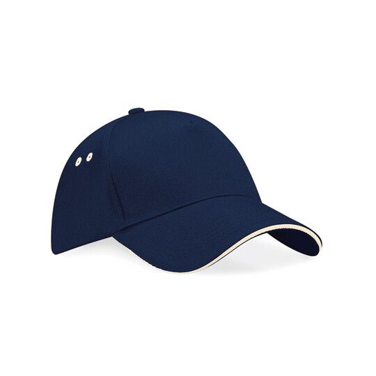 Ultimate 5 Panel Cap - Sandwich Peak - french navy - putty-15