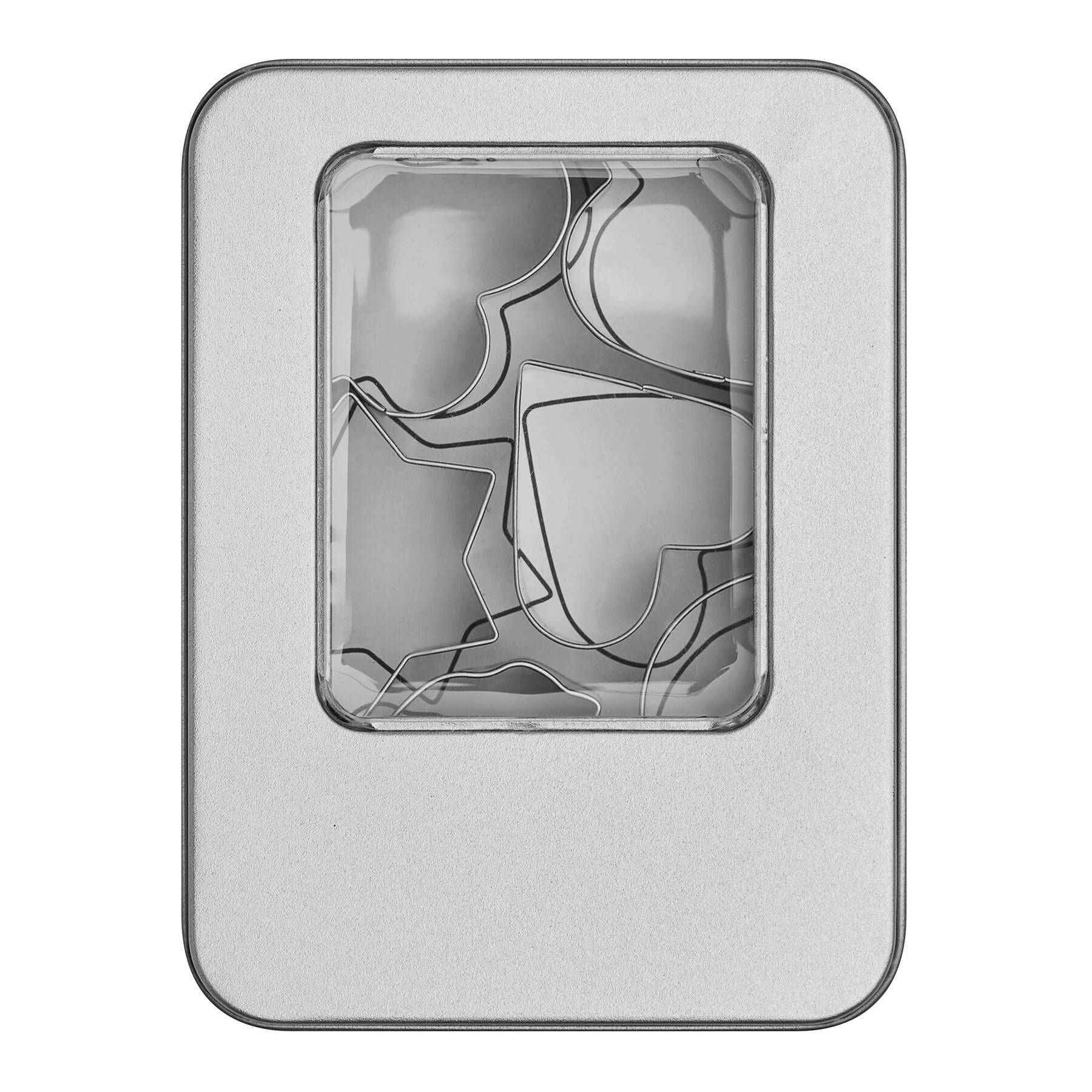 Ausstechförmchen-Set COOKIE BOX - silber-121