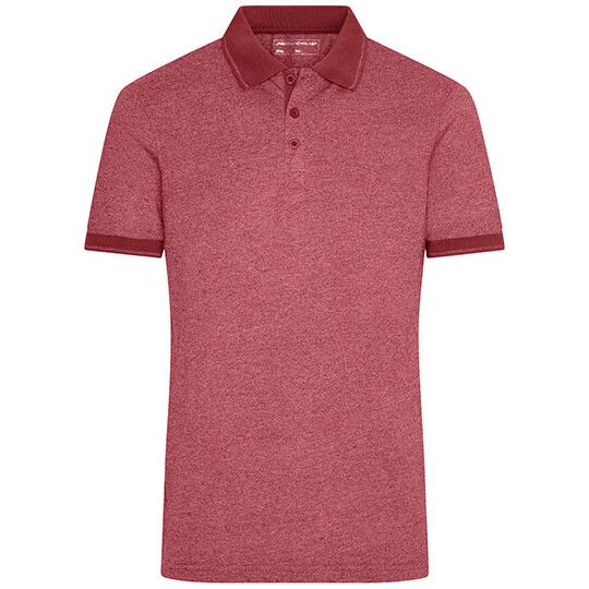 Men´s Heather Polo - wine melange - wine-610