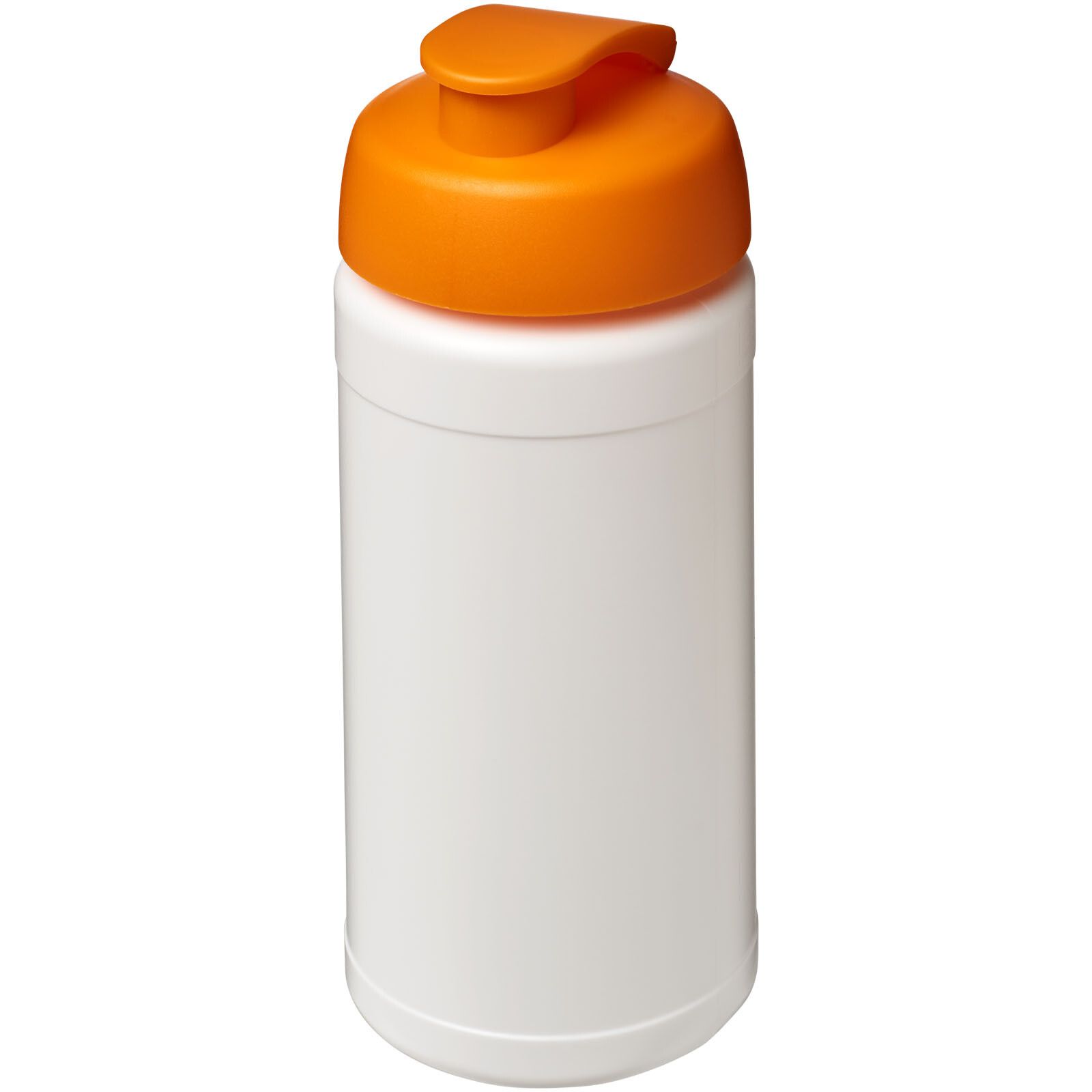 Baseline Plus 500 ml Sportflasche mit Klappdeckel - weiss -  orange-351