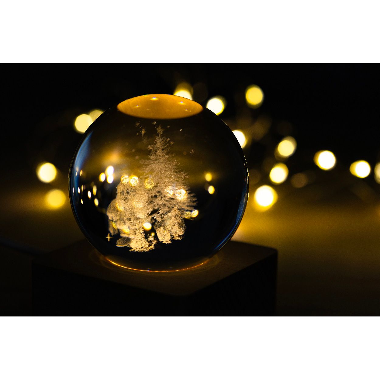 Borealis Leuchtkugel mit Weihnachtsmotiv - transparent - natur-709