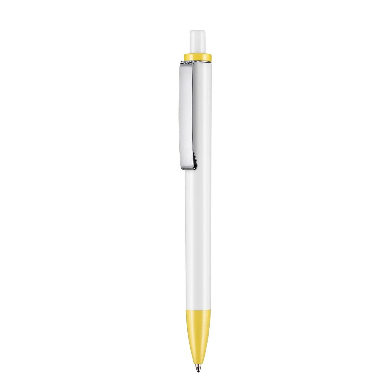 Kugelschreiber EXOS P - weiss - zitronen-gelb-794