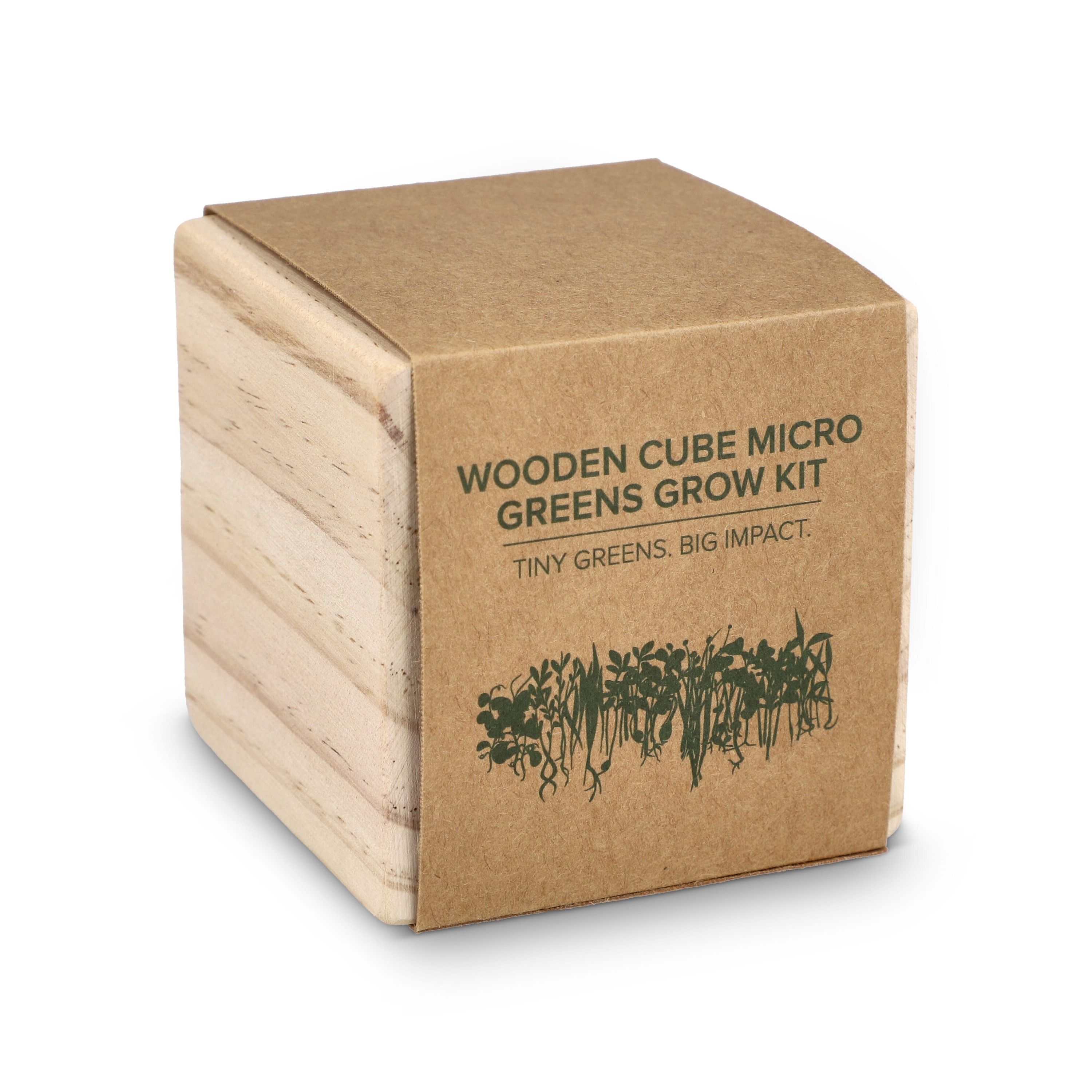 FSC-Holzpflanzgefäß-Set – Microgreens - natur-794