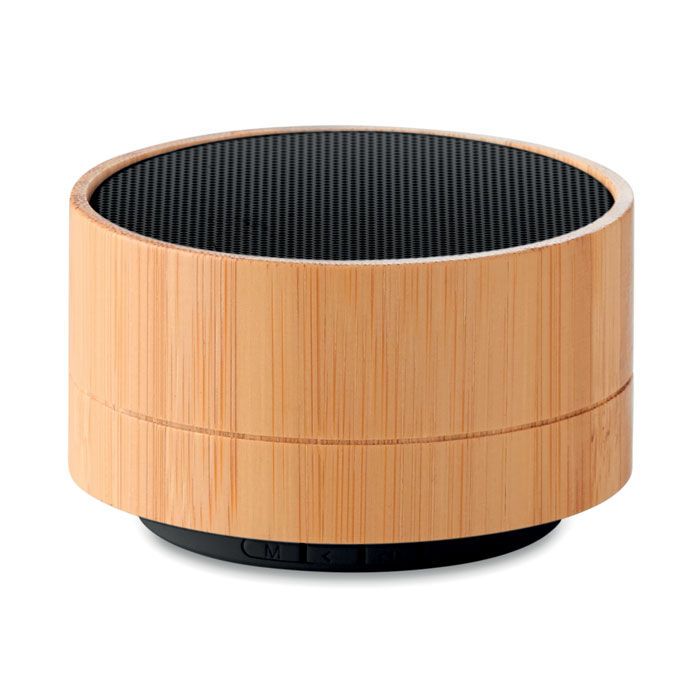 Runder wireless Lautsprecher SOUND BAMBOO - schwarz-408