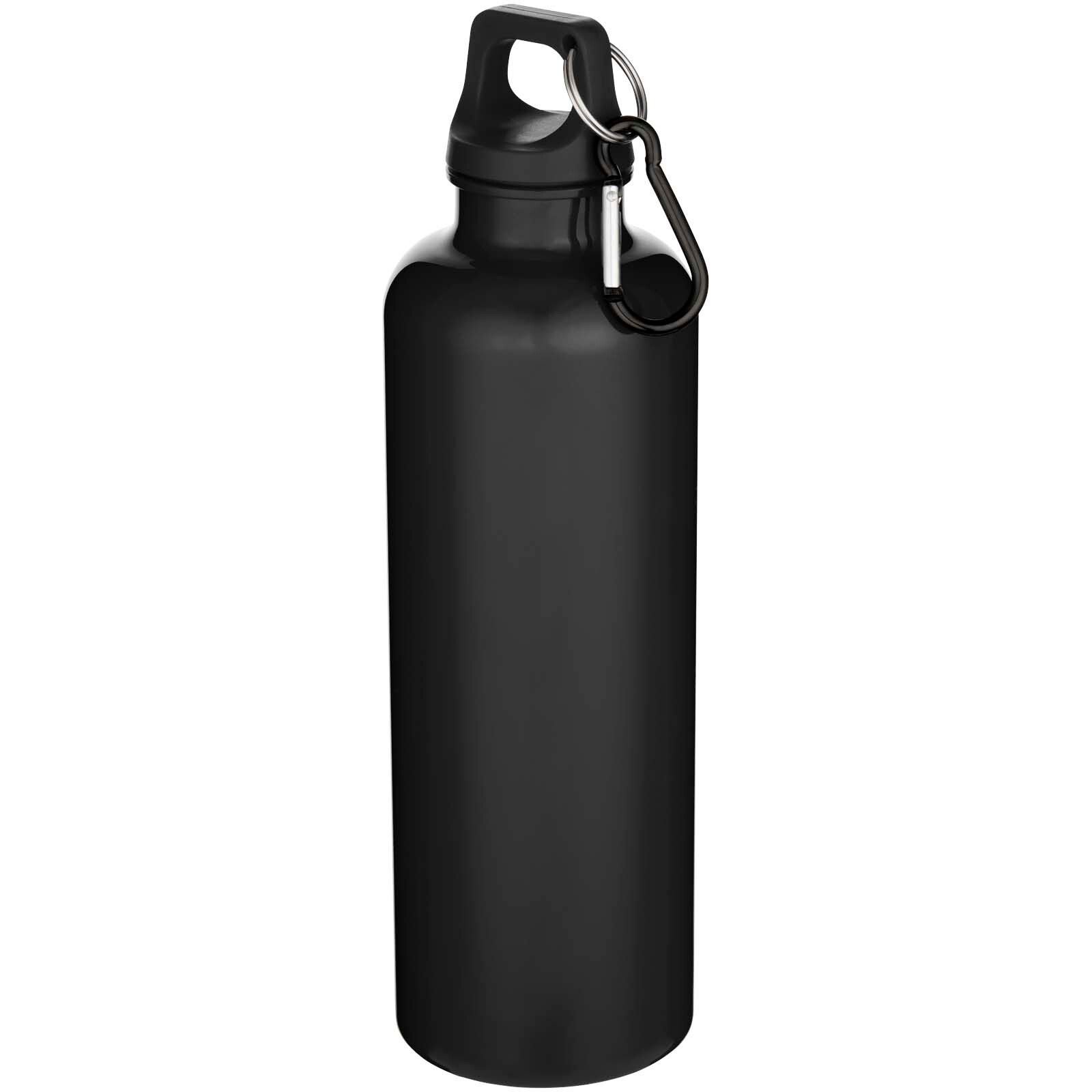 Oregon 750 ml einfarbige RS-zertifizierte Wasserflasche aus recyceltem Kunststoff mit Karabinerhaken   - schwarz-292