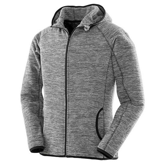 Women´s Microfleece Hoodi - marl grey - black-899