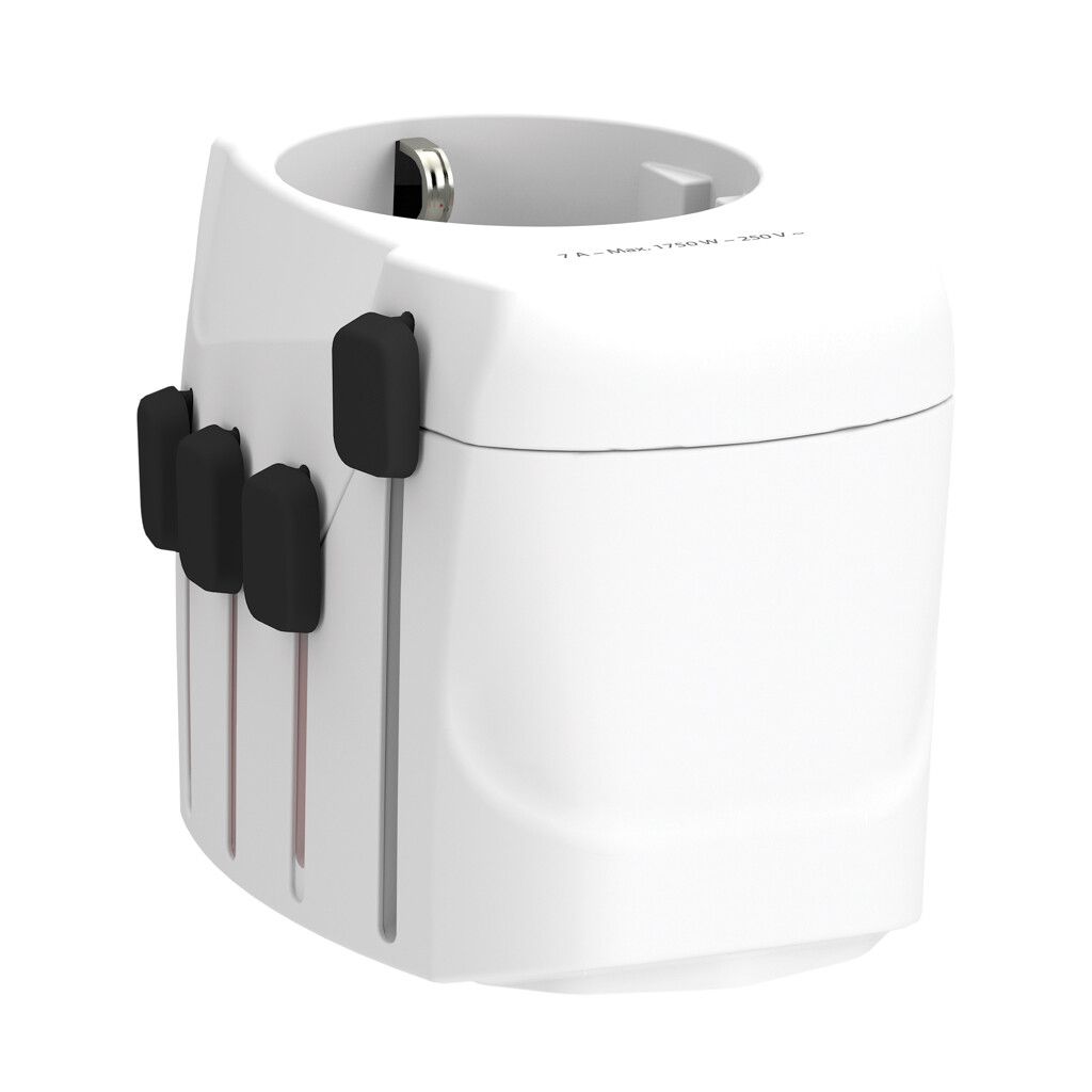 SKROSS Pro 3-Pole World Travel Adapter - weiß-425