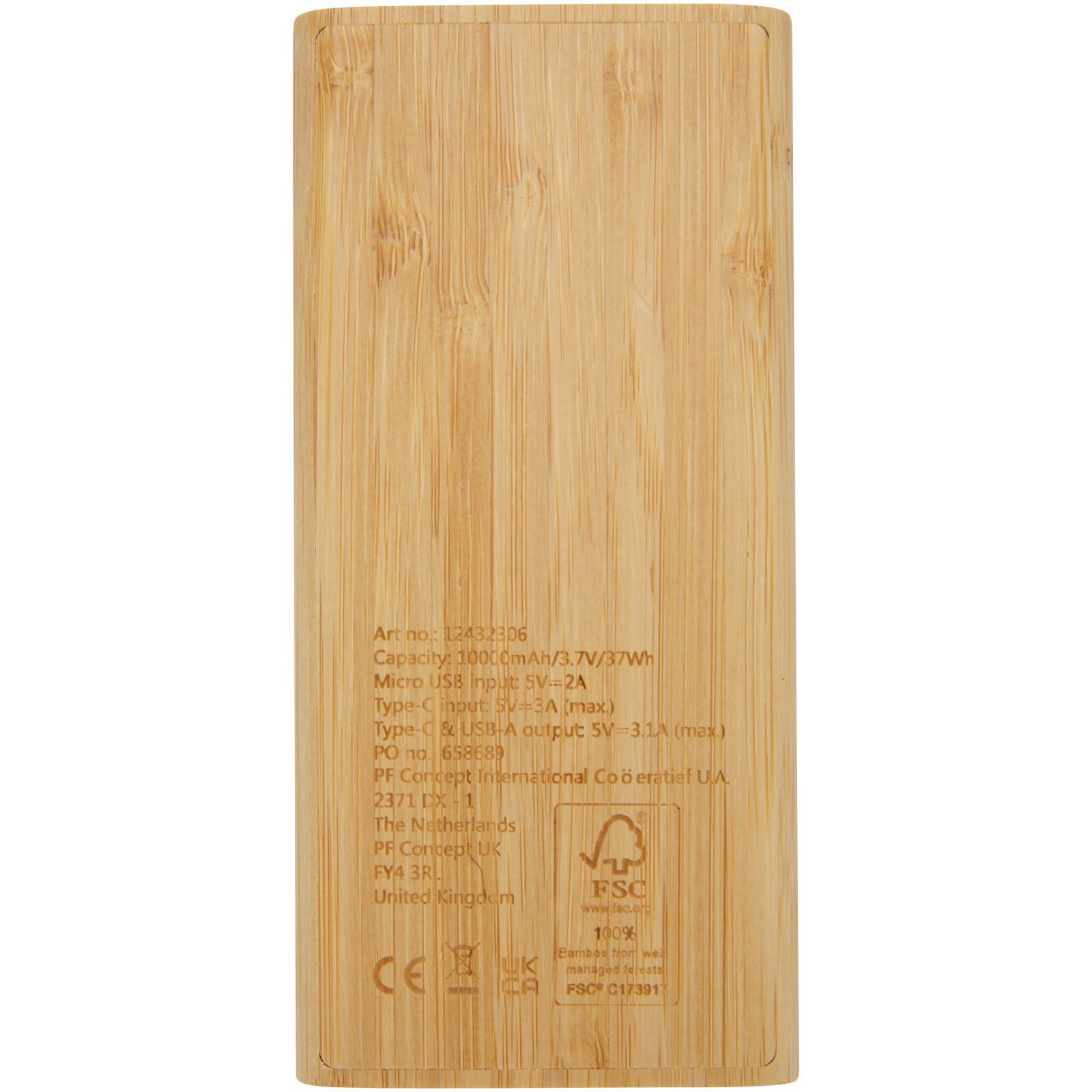 Tulda 10.000 mAh Powerbank aus Bambus - natur-952