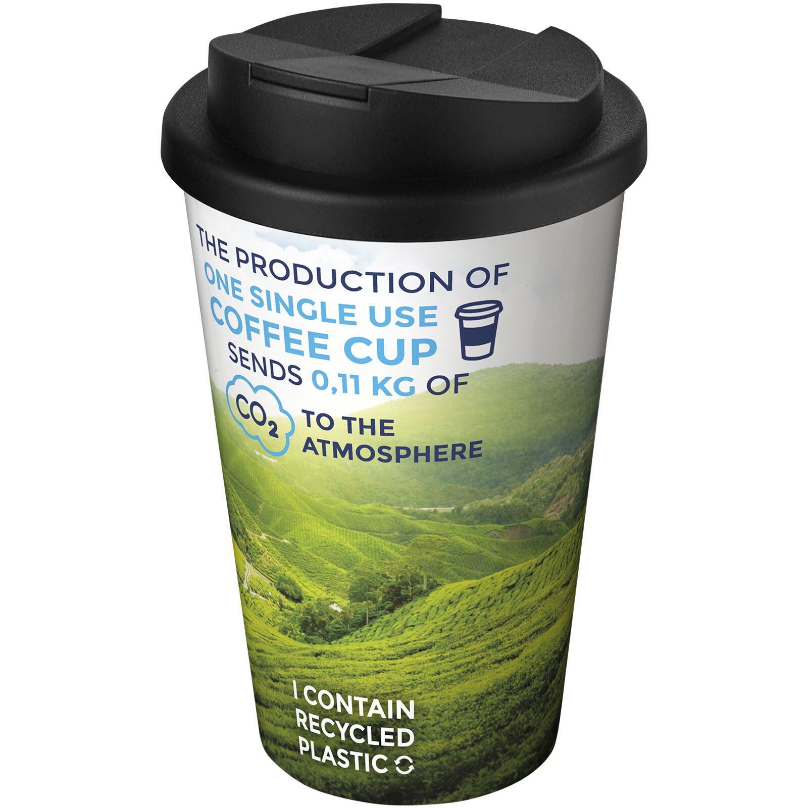 Brite-Americano 350 ml Isolierbecher mit auslaufsicherem Schraubverschluss - weiss -  schwarz-81