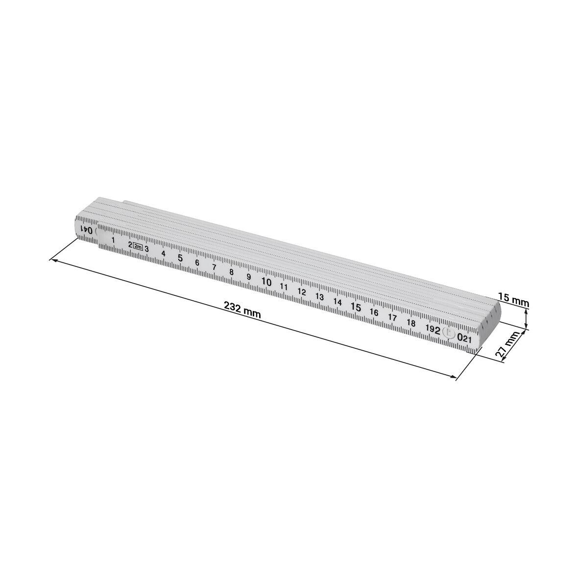 Zollstock Dimension 2 m - weiß-603
