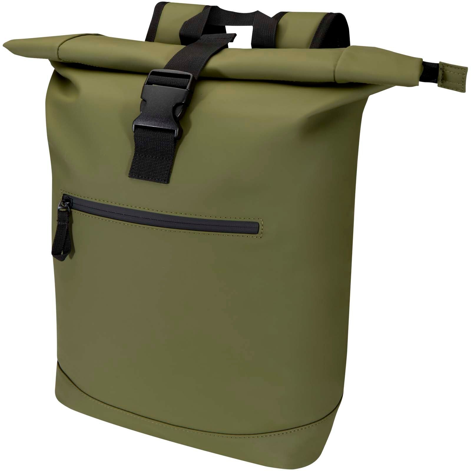 Resi Plus 15" GRS-recycelter Rolltop Rucksack 18 L  - waldgrün-72