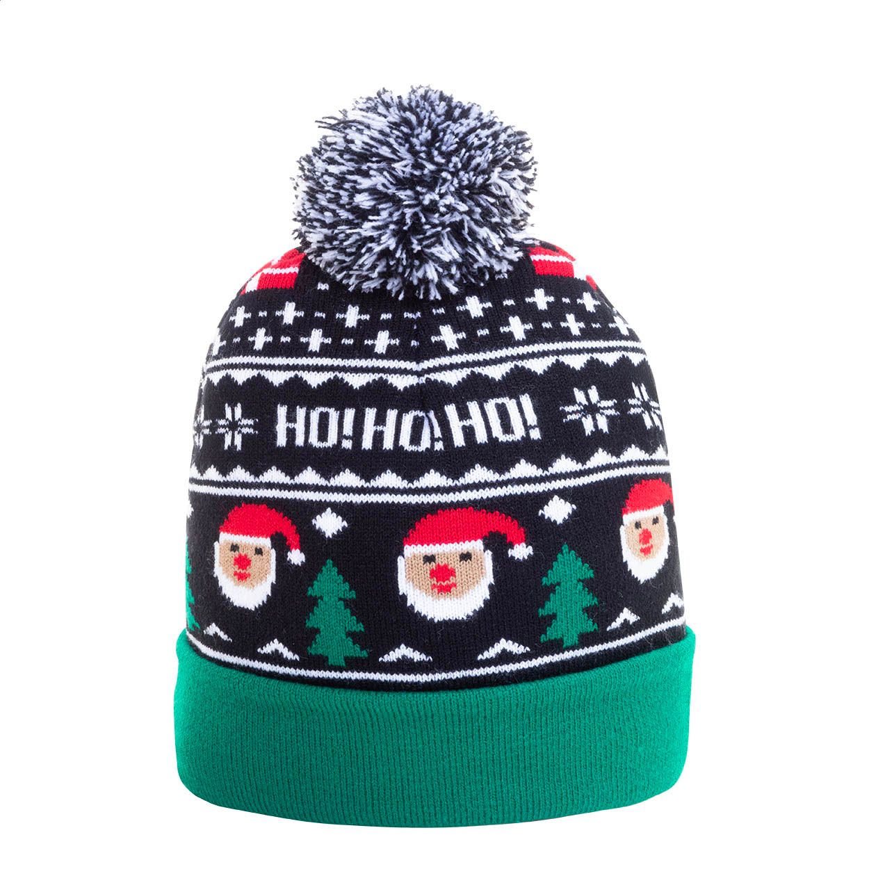 Morkved Weihnachts-Mütze - Ho ho ho - mehrfarbig-355