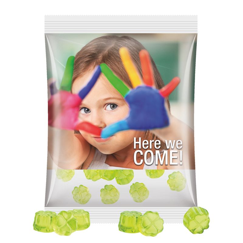 Maxitüte, Folie transparent, Trolli Fruchtgummi Kleeblatt-523